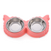 Pet Dog Bowl Puppy Cat Bowl Water Food Storage Feeder Non-toxic PP Resin Stainless Steel Combo Rice Basin 3 Colors - Minihomy