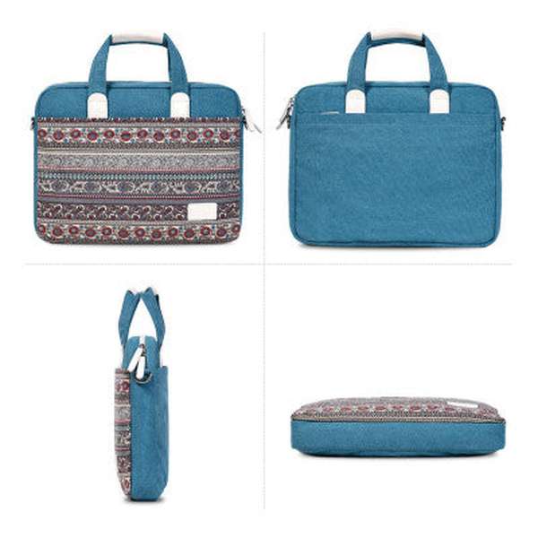 Ethnic Style Canvas Craft Anti-fall And Durable Laptop Bag - Minihomy