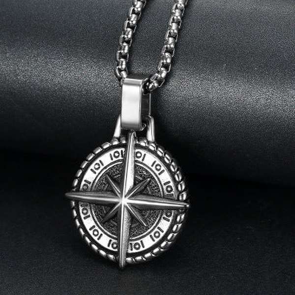 Men's Sailor Cross Alloy Pendant Necklace - Personality Jewelry - Minihomy