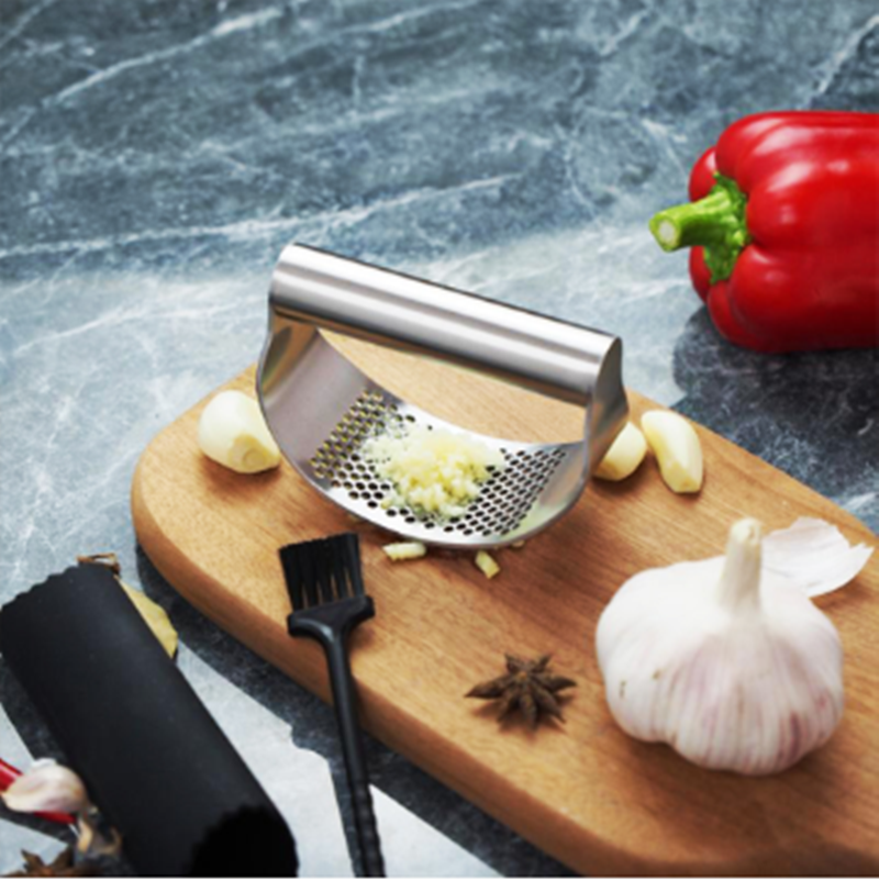 Garlic Press for Kitchen Pounding Garlic Ring Manual - Minihomy