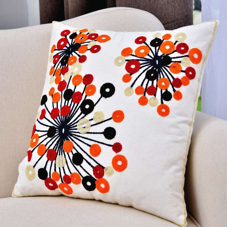 Home Textile Pastoral Clan Style Cotton Embroidered Pillow - Minihomy