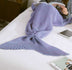 Mermaid Tail Blanket Knitted Crochet for Adult Childern Super Soft Sleeping Blankets - Minihomy