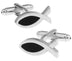 Cartoon Pictograms Little Black Fish Cufflinks Cufflinks - Minihomy