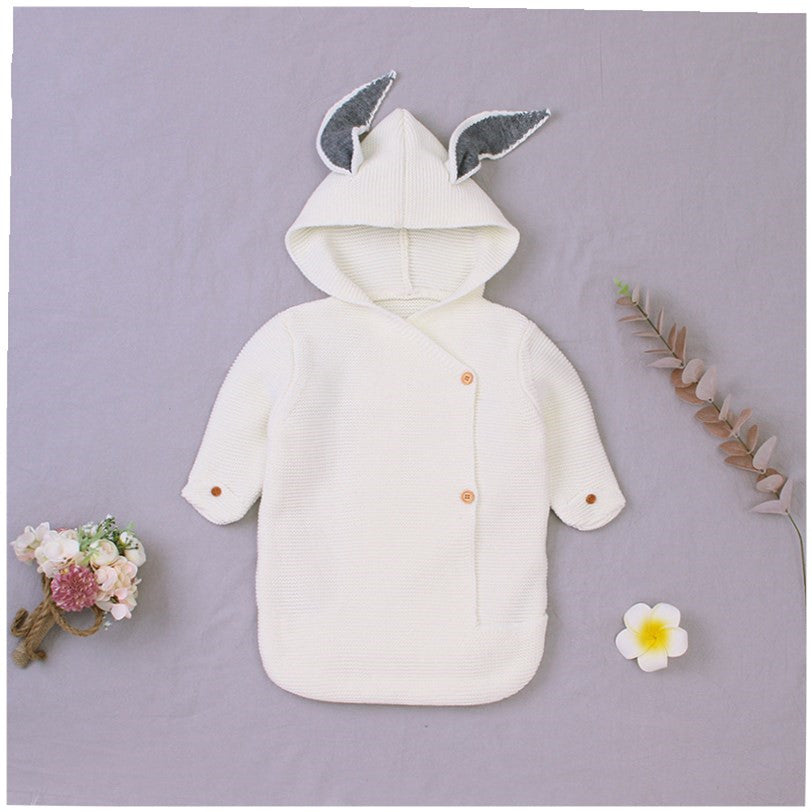 Baby Knitting Rabbit Sleeping Bags Hold Blanket - Minihomy