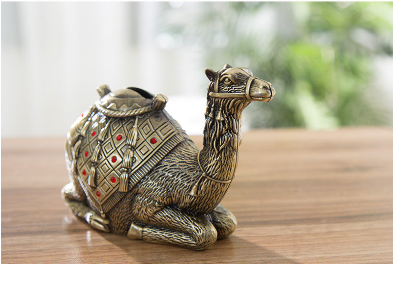 Desert Camel Piggy Bank Golden Handicraft Piggy Bank - Minihomy