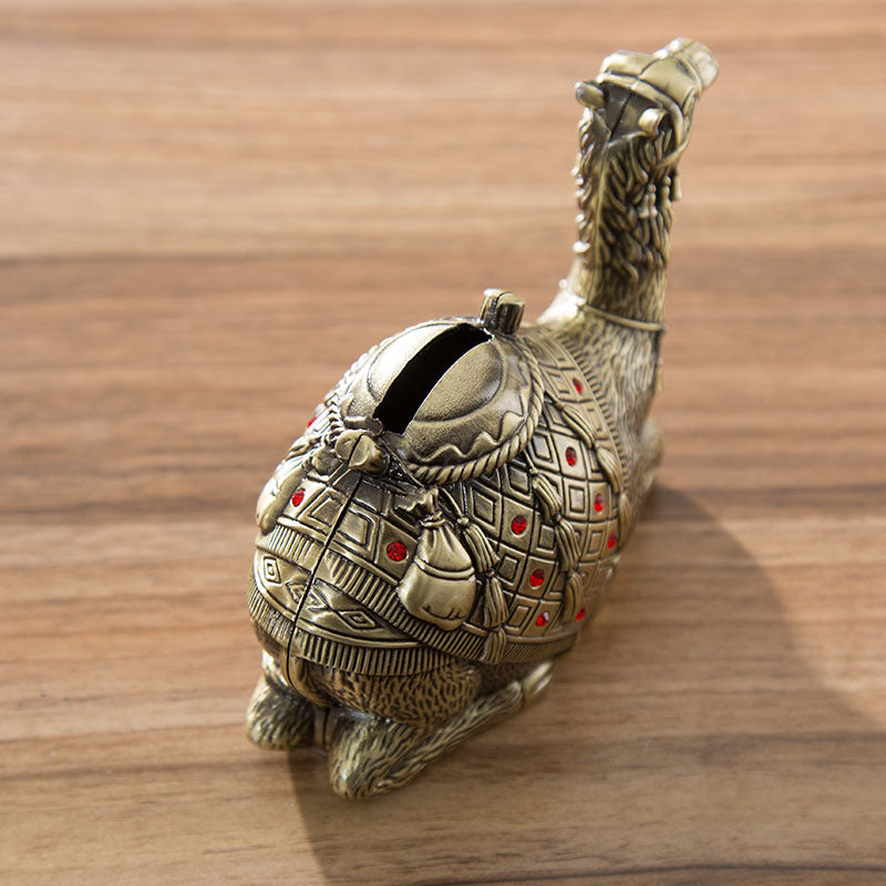 Desert Camel Piggy Bank Golden Handicraft Piggy Bank - Minihomy