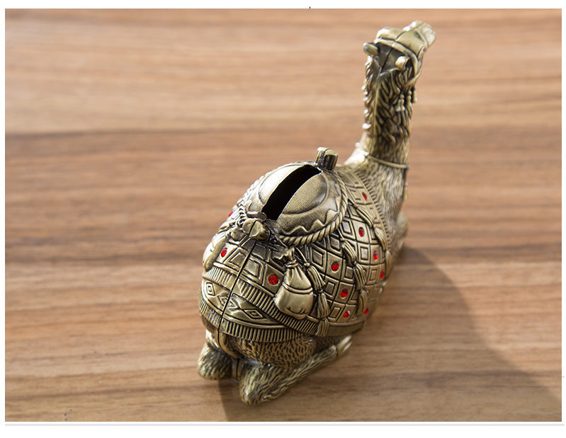 Desert Camel Piggy Bank Golden Handicraft Piggy Bank - Minihomy