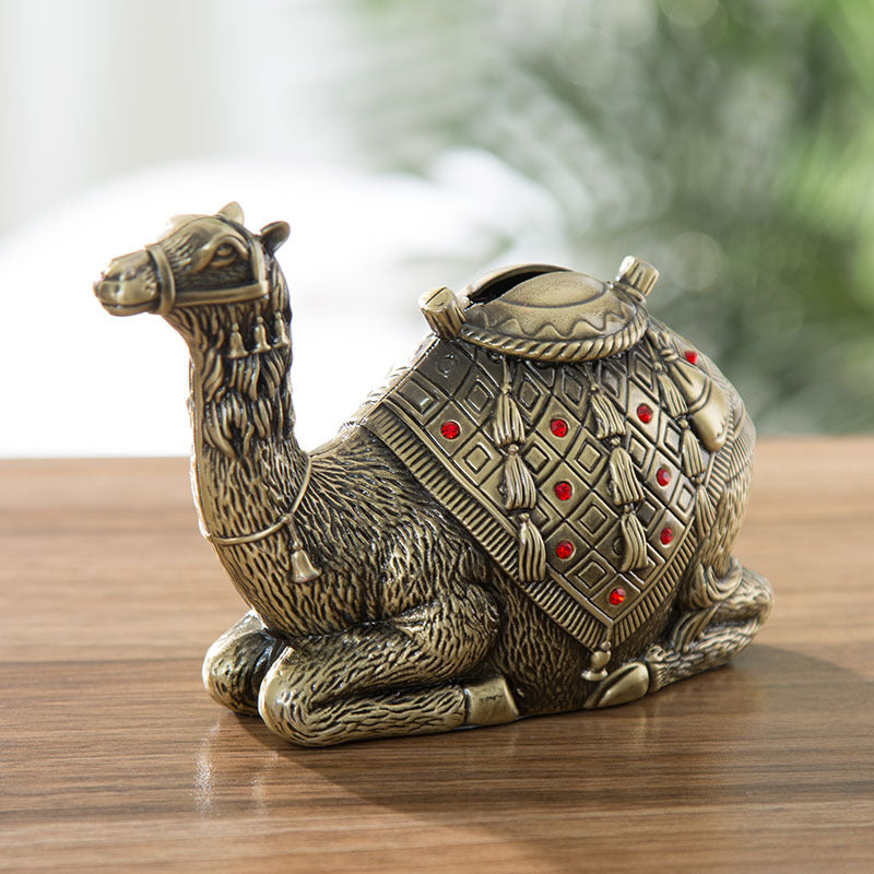 Desert Camel Piggy Bank Golden Handicraft Piggy Bank - Minihomy