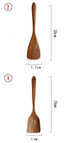 Natural Wood Tableware Spoon Ladle Turner Long Rice Colander Soup Skimmer - Minihomy