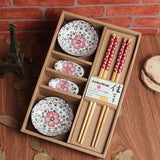 Japanese Ceramic Plate Chopsticks Tableware Set - Minihomy