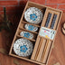 Japanese Ceramic Plate Chopsticks Tableware Set - Minihomy