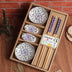 Japanese Ceramic Plate Chopsticks Tableware Set - Minihomy