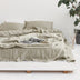 Simple Plain Linen Washed Four-Piece Cotton And Linen Comfortable Bedding