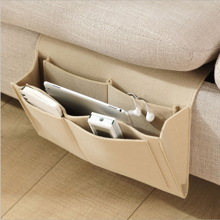 Felt Bedside Storage Bag Student Dormitory Bedside Remote Control Book Storage - Minihomy