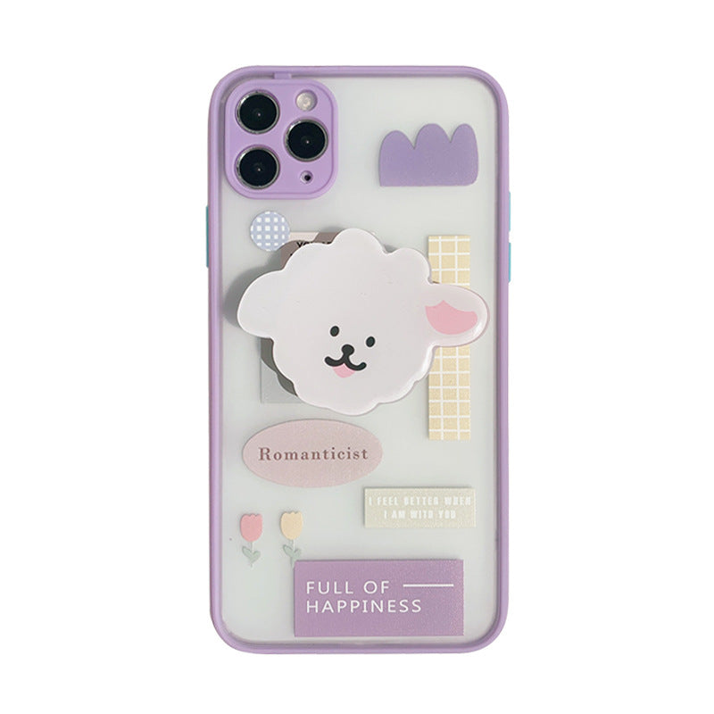 Mobile Phone Case With Bracket Frosted Painted - Minihomy