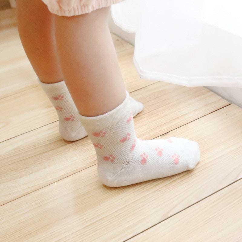 Children's Socks Pack of 5 Colors Breathable Summer Cotton Socks for Boys and Girls - Minihomy