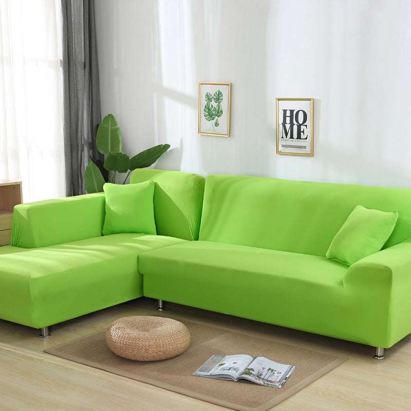 L-Shaped Sofa Solid Color High Elastic All-Inclusive Sofa Cover - Minihomy