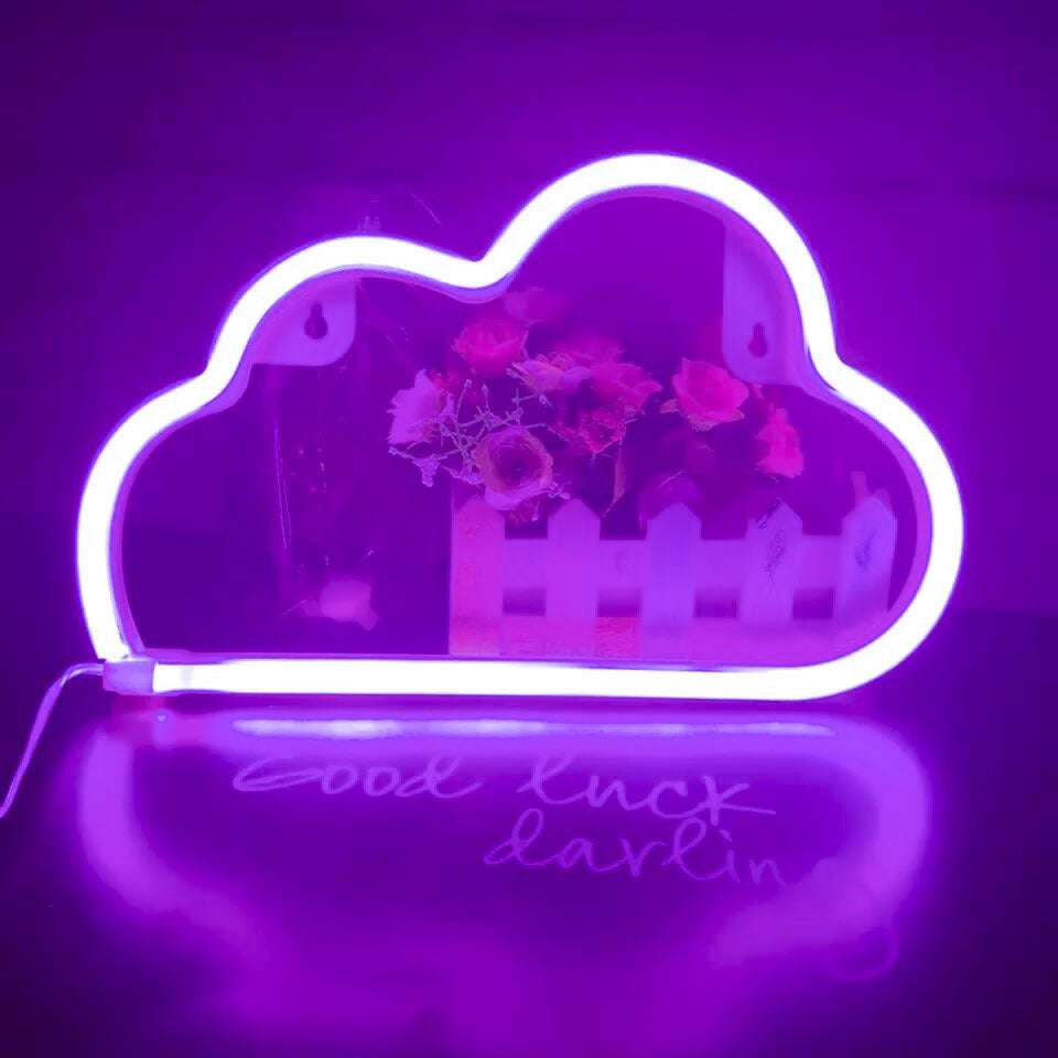 Clouds Neon Shape Night Light Decoration Wall Hanging - Minihomy