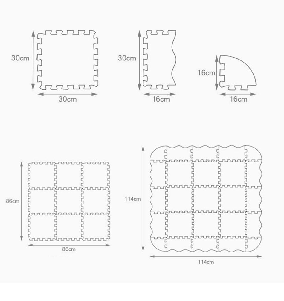 Foam Floor Mat Baby Crawling Stitching Mat - Minihomy