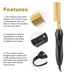 Electric Straight Hair Curling Comb Dry Wet Dual Purpose Copper Comb - Minihomy