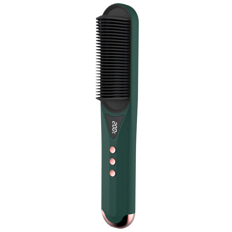 Beard Hair Straightener Brush Hot Comb Curling Iron - Minihomy