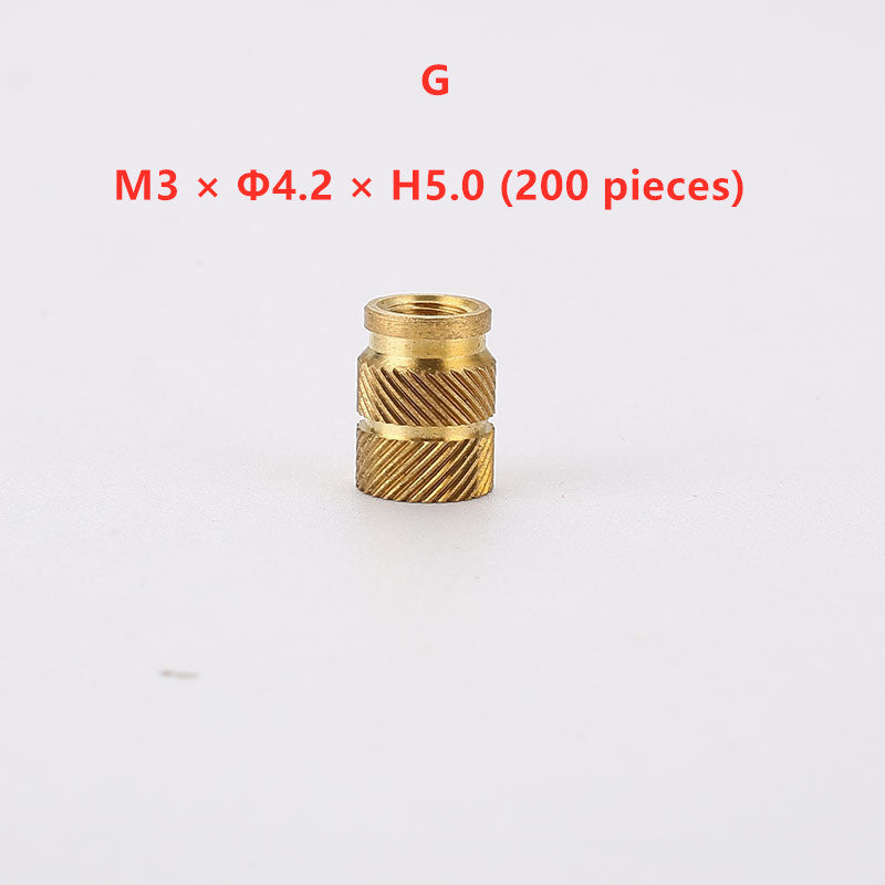 M2 Outer Diameter 3.8 and 4.0 Copper Nut Hot Melt Nut - Minihomy