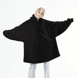 Comfortable Loose Double-Sided Fleece Thicker Wearable Blanket - Minihomy