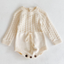 Girl Baby Knitted Hollow Waist Girdle Long Sleeves Harpy Dress Triangle - Minihomy