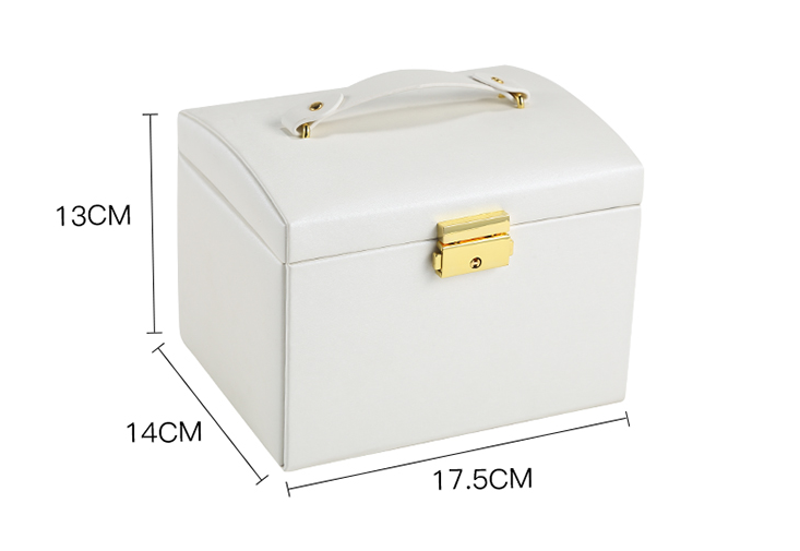 Large Jewelry Box Organizer Girls PU Leather Drawer Jewellery Boxes Earring Ring Necklace Jewelry Storage Case Casket - Minihomy