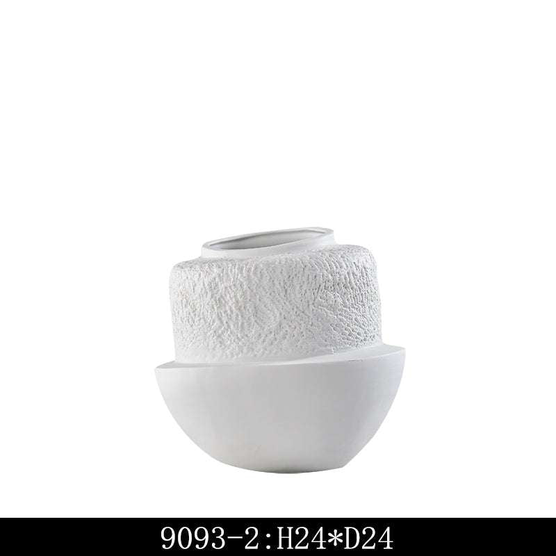 Matte Ceramic Flower Special-shaped Dry Vase Decoration - Minihomy