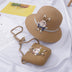 Cute Rabbit Decoration Bag with Two-Piece Straw Hat for Kids - Minihomy