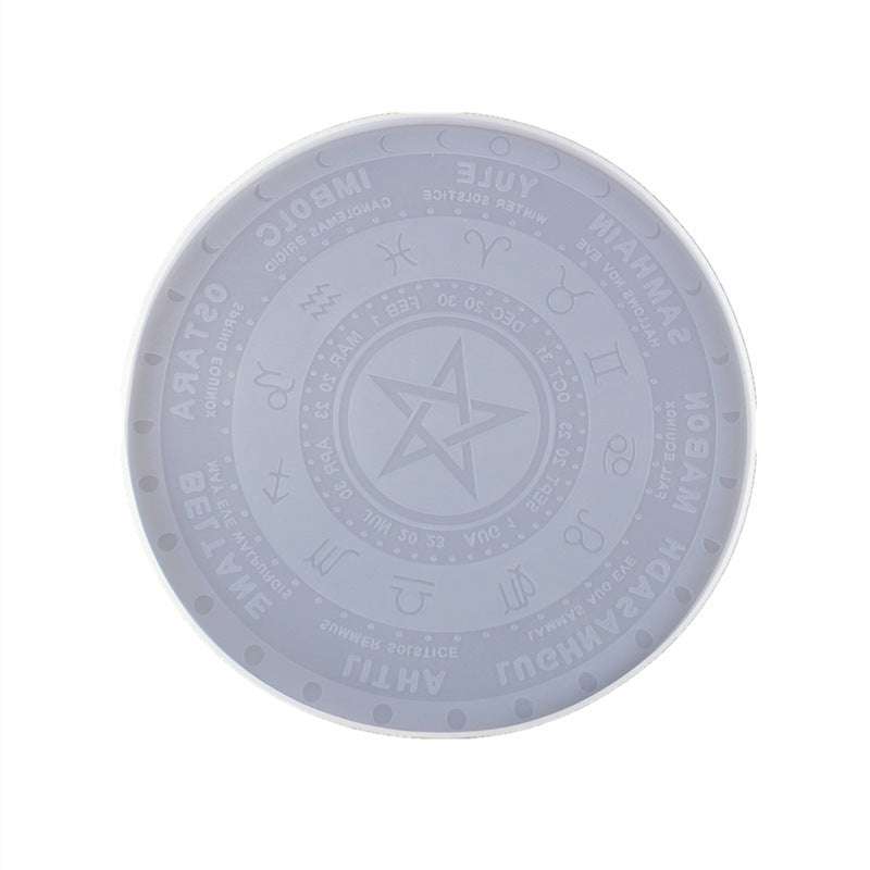 Epoxy Tarot Card Divination Silicone Mold, Constellation Compass Astrology Board Mold Coaster - Minihomy