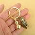 Brass Five Emperor Money Gourd Keychain Pendant - Minihomy