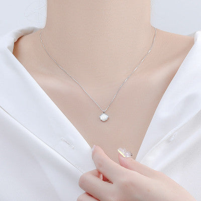 Fritillary Necklace Female Clavicle Chain Niche Design Silver Jewelry - Minihomy