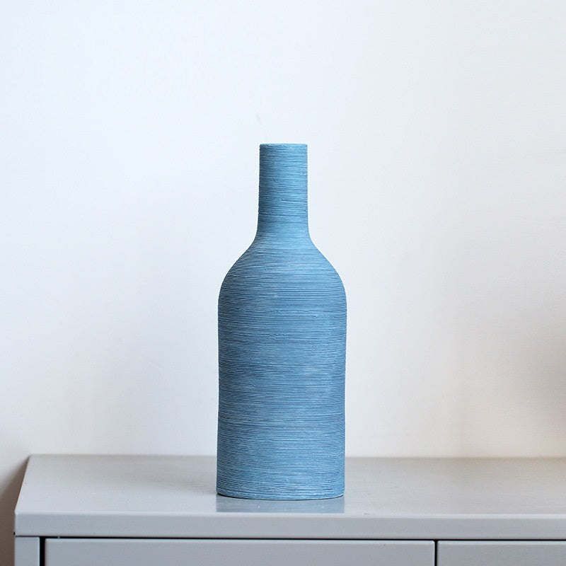 Ceramic Vase Brushed Nordic Modern Minimalist - Minihomy