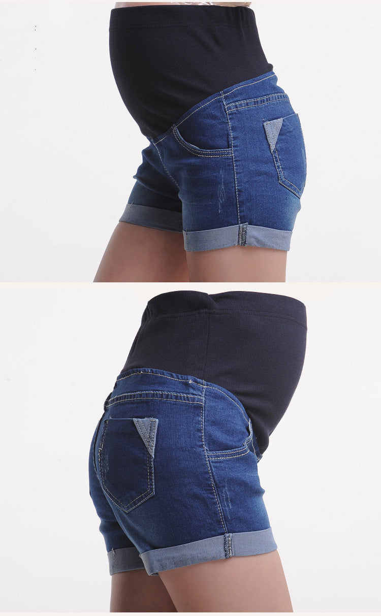 Maternity Denim Shorts - Minihomy