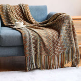 Bohemian Sofa Blanket Cross Border Knitting Blanket Office Nap Blanket Air Conditioning Blanket - Minihomy