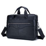 Leather Goods Laptop Computer Briefcase Men's Leather Shoulder Messenger Bag - Minihomy