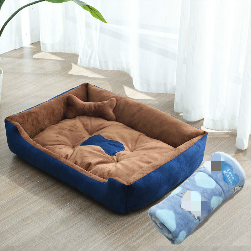 Kennel Four Seasons Golden Retriever Teddy Kennel Dog Bed Dog Mat Small Dog Medium Dog - Minihomy