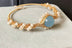 14K Gold Wrapped Handmade Bracelet Hailan Baohai Sapphire Natural White Pearl Bracelet - Minihomy