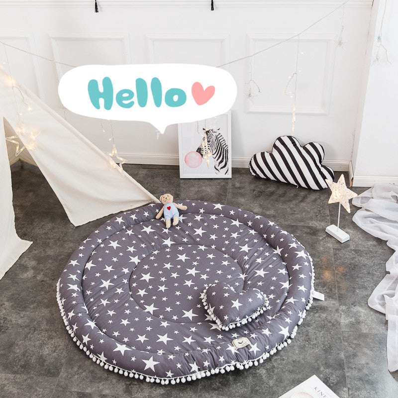 Ins Cotton Round Protective Crawling Mat - Minihomy