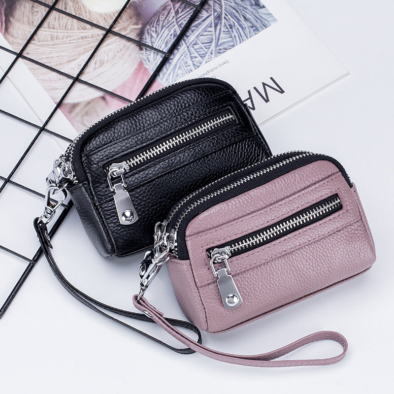 Ladies Mini Double Zipper Multifunctional Coin Purse - Minihomy