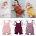 Newborn Toddler Baby Girls Sleeveless Solid Romper Jumpsuit Outfit - Minihomy