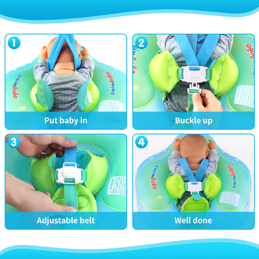 Baby Swimming Float With Canopy Inflatable Infant Floating Ring Kids - Minihomy