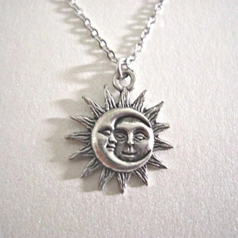 Sun Moon Pendant Necklace Charm For Woman