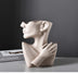 Modern Nordic Style Creative Portrait Vase Human Head Flower Vases Decorative Ornaments - Minihomy