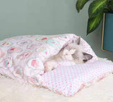 Cat Sleeping Bag Fairy Cat Litter Wind Semi-Closed Autumn And Winter Warm Cat Kennel - Minihomy