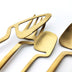 Rainbow Dinnerware Set Spoon Fork Knife Table Decor Cutlery Sets Kitchen Matte Gold tableware Set Desserts Soup Coffee Use