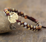 Natural Agate Beads Hand-woven Yoga Friendship Lover Bracelet - Minihomy