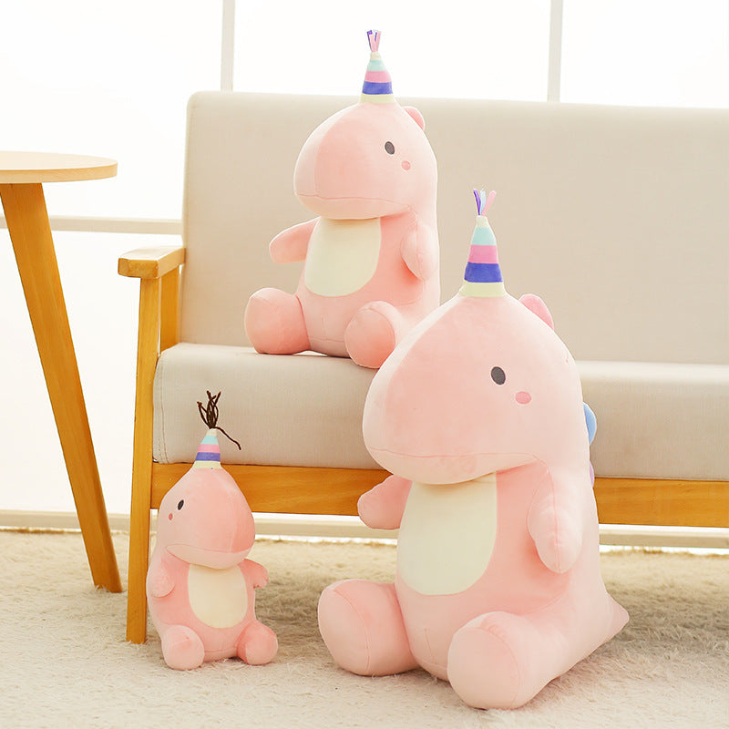 Dinosaur Plush Toys Cartoon Dinosaur Stuffed Animal Dolls Soft Down Cotton Dino Pillow - Minihomy